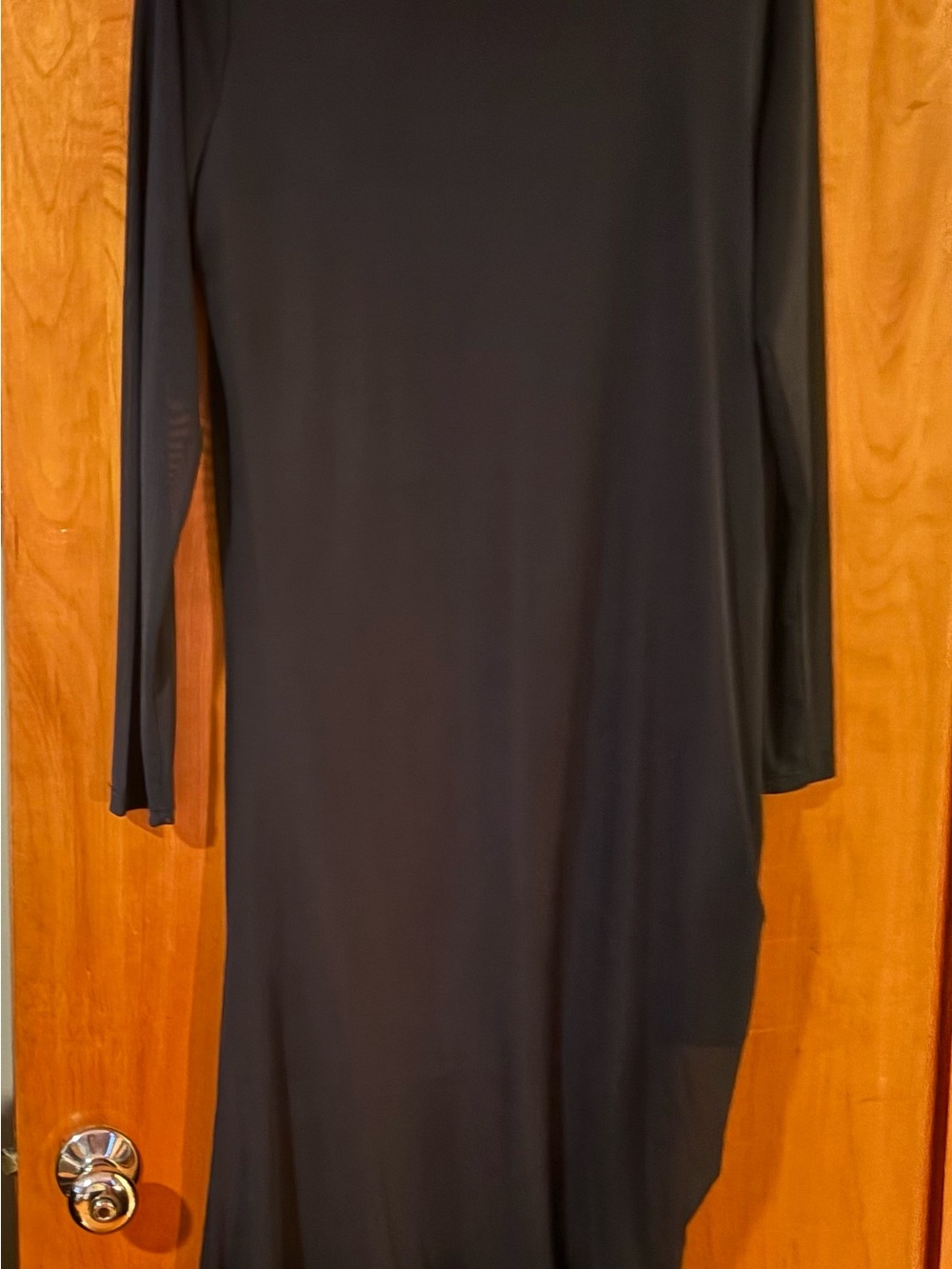 INC International Concepts Black Long Sleeve Sheath Dress